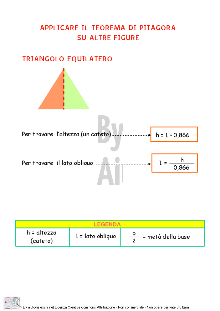 13. Applicazioni del teorema di Pitagora sul triangolo equilatero