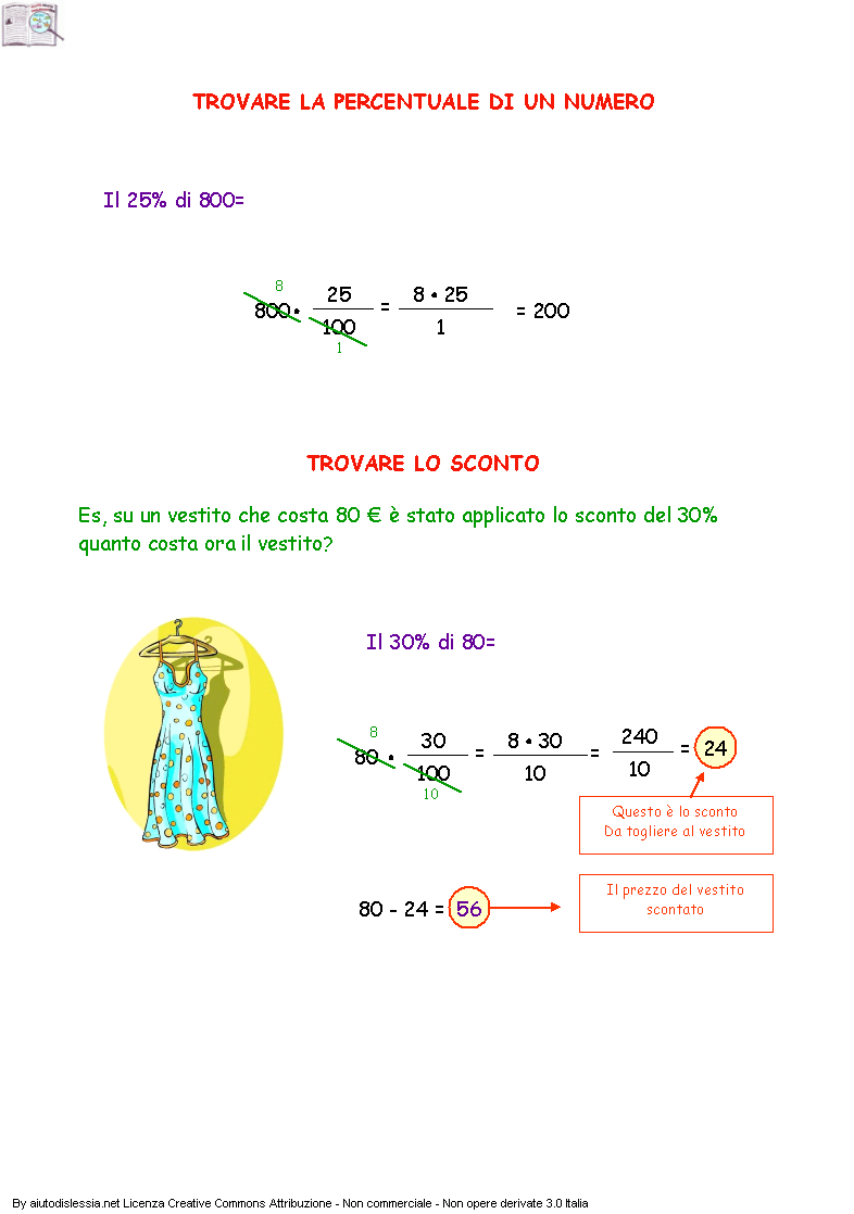 Matematica La Percentuale 1 Ist Superiore Aiutodislessia Net